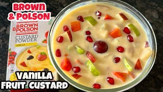 Brown & Polson Custard Powder Recipe | Brown & Polson Custard Powder Vanilla Flavour | Fruit Custard