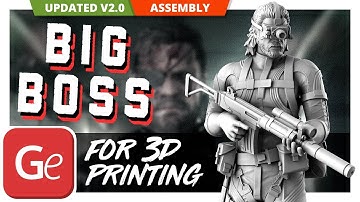 Big Boss 3D Printing Figurine | Assembly by Gambody