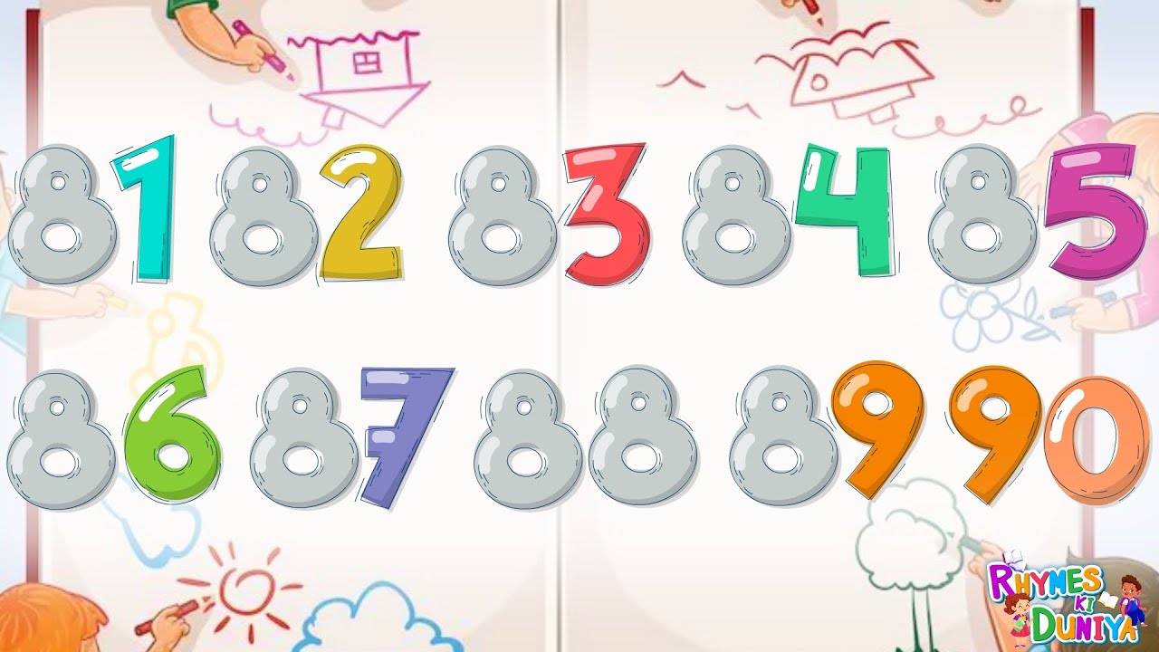 123 Numbers, One two three, kids rhymes, 1 to 100 counting, learn to count, Numbers song, 1to10Count