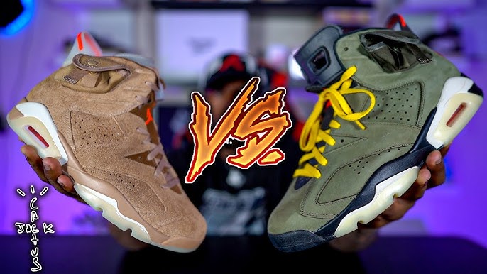 On-Foot Look: Travis Scott x Air Jordan 6 'British Khaki' Up Close -  Sneaker Freaker