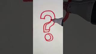 3d Question Mark❓| 3d Calligraphy art #shorts #satisfying #satisfyingvideo  #trendingvideo