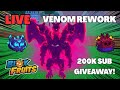 BLOX FRUITS ROBLOX LIVE! VENOM REWORK UPDATE! KITSUNE GIVEAWAY/CODES/TRADING/STOCK