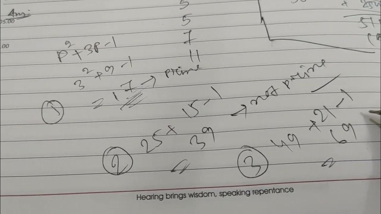 Q11. For how many prime numbers p, is p2 + 3p 1 a prime number