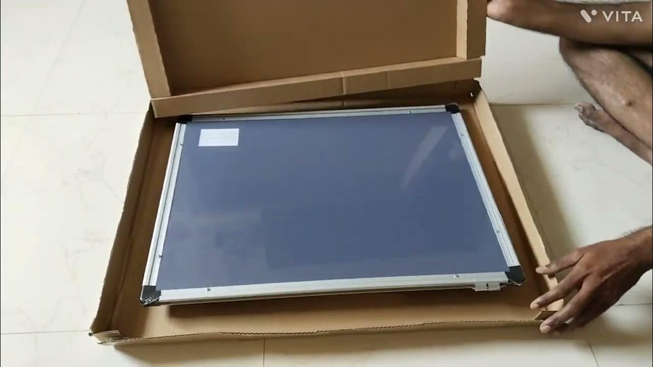 white board with drywipe with pens unboxing from Amazon