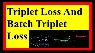 What is Triplet loss & Batch Triplet loss#triplets#batch#anchor#imageprocessing#similarity#positive