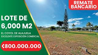 Lote comercial de 6.000 m2 a la venta en El Coyol de Alajuela. Bien adjudicado bancario.