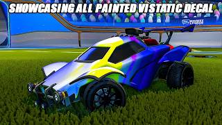 Showcasing All *NEW* Painted VISTATIC Rocket Pass 23 Decals - Rocket League Showcase