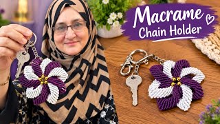 Full Twisted Spiral Flower Keychain | DIY Macrame Keychain | Easy & Beautiful Update