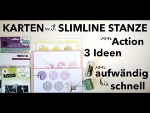 Karten mit Slimline Stanzen von Action⎮Hochzeit⎮Konfirmation ...