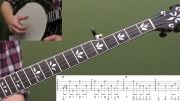 Down The Neck Rolling Backup (Key Of G) | Intermediate Bluegrass Banjo Lesson With Tab