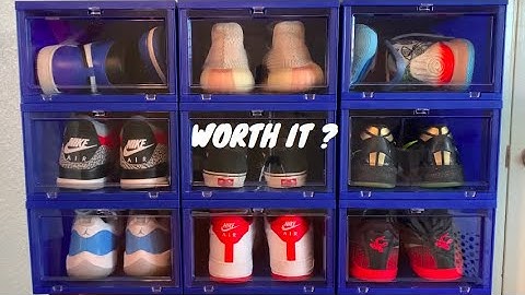 BLUE DROP FRONT SHOE BOXES CONTAINER STORE REVIEW