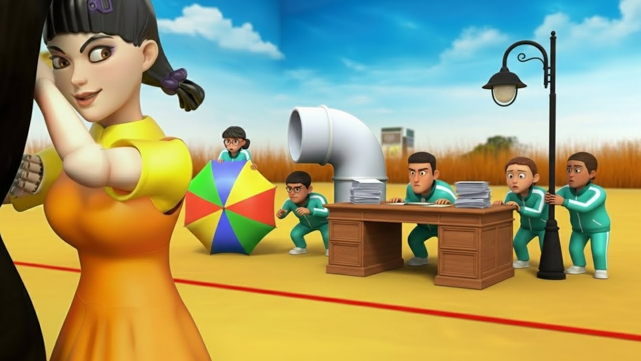 Squid Game vs Scary Teacher 3D | Furniture Hide and Seek Green Light Red Light 5 Times Challenge