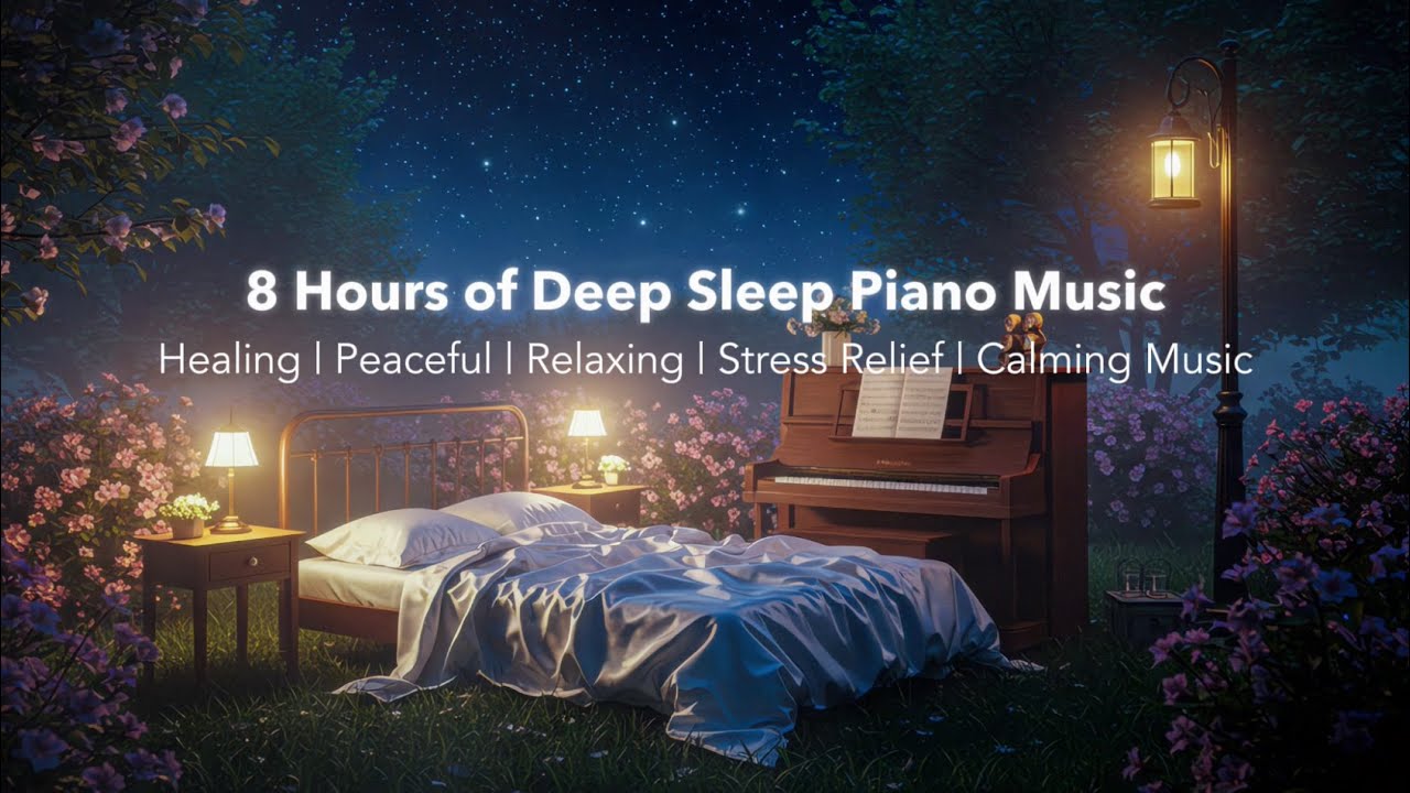8 Hours of Deep Sleep Piano Music 🌙 Healing, Peaceful & Relaxing Stress ...
