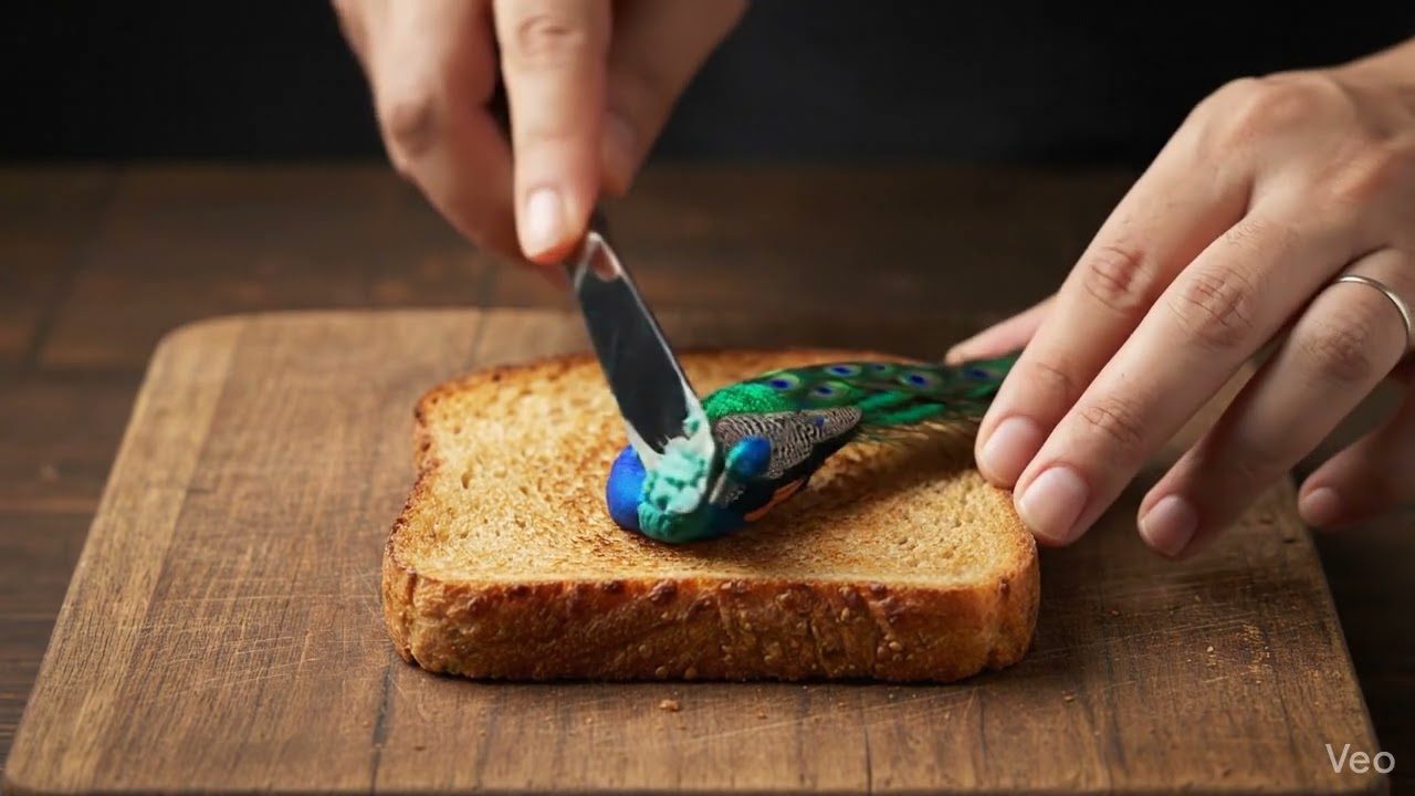 Cute peacock Jam bread 