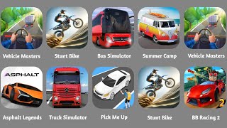 Vehicle Master,Stunt Bike Extreme,Bus Simulator Ultimate,Summer Camping Island,Asphalt Legends screenshot 2