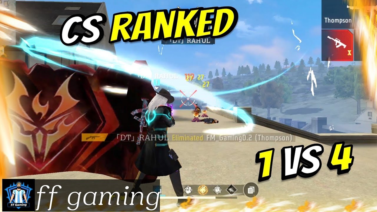 free fire cs ranked 1vs4 gameplay master players - YouTube