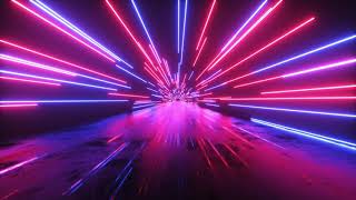 flying thought endless neon road.