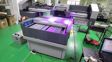 90x60cm DIGITAL UV flatbed printer machine testing in factory -shenzhen inzlite