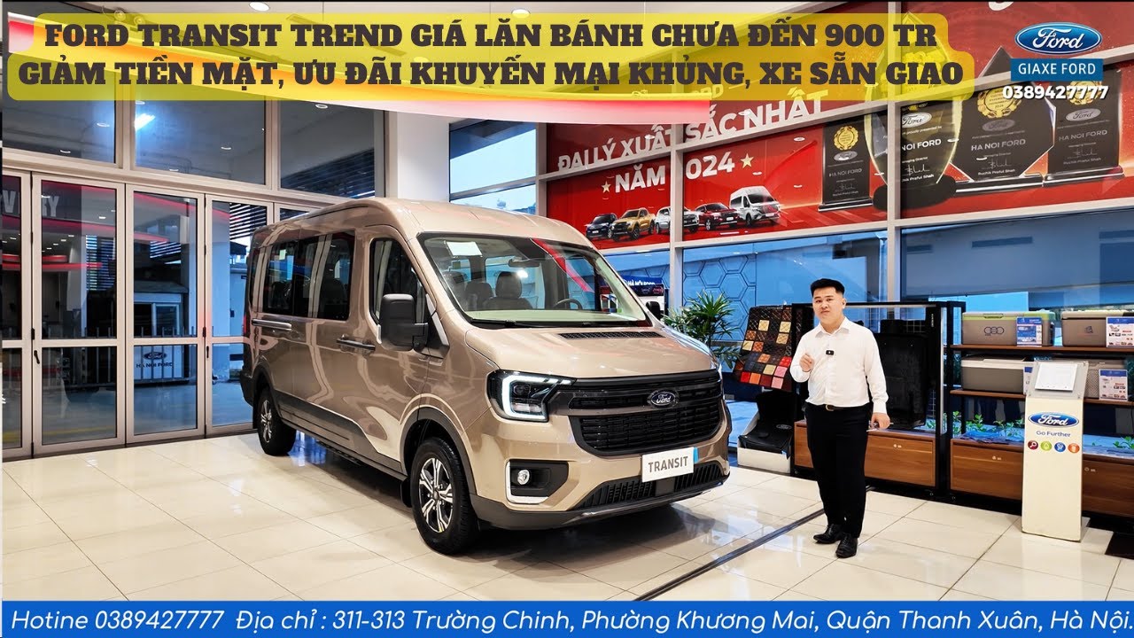 Ford Transit Trend 16 chỗ 2025 giảm giá lớn| Ưu đãi và Khuyến mại hấp dẫn, Xe sẵn giao ngay đủ màu