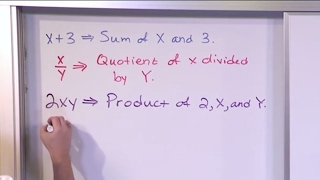 Lesson 6 - Algebraic Expressions (Algebra 1 Tutor)