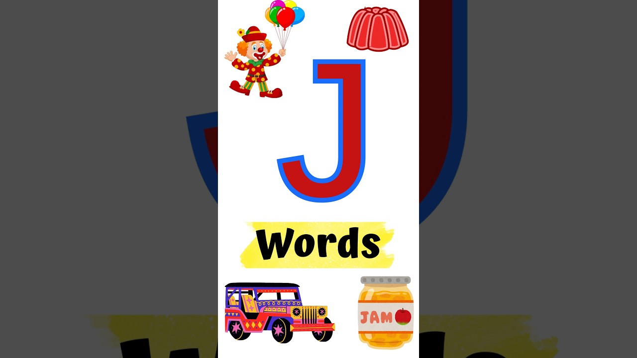 J letter words | Words that starts with "J" | kids video | phonics song 
