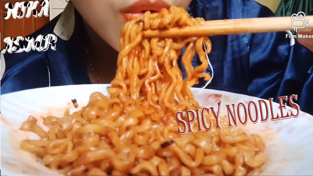 SPICY NOODLES / EATING SHOW | NO TALKING - YouTube