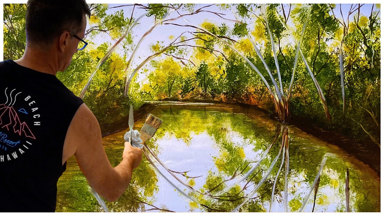 Этот трюк с бумажными полотенцами делает отражение в реке удивительно простым.