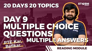 Day 9 | Multiple Choice Questions Multiple Answers | 20 Days 20 Topics | PTE Academic #StormEduGo