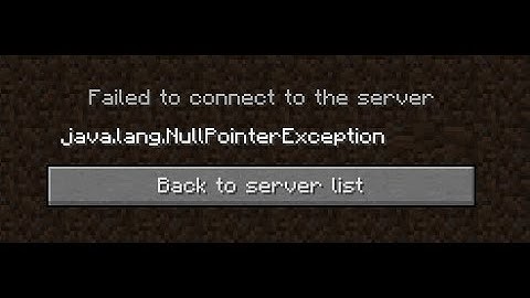 Minecraft Easy Fix - java.lang.nullpointerexception