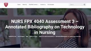 NURS FPX 4040 Assessment 3 – Annotated Bibliography on Technology in Nursing