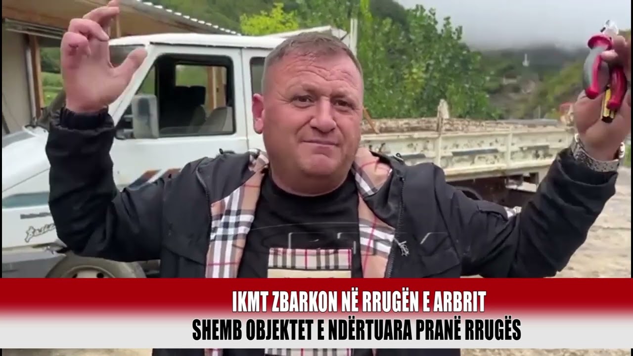 IKMT zbarkon në rrugën e Arbrit, shemb objektet e ndërtuara pranë rrugës     - Bulqiza Tv