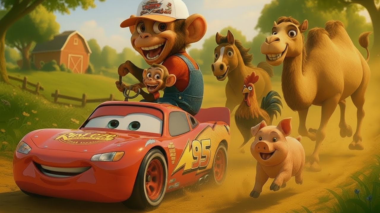 Macaco Fazendeiro Colhe Milho e Cuida da Fazenda 🐒🚜🍓🐰 | Desenho Infantil