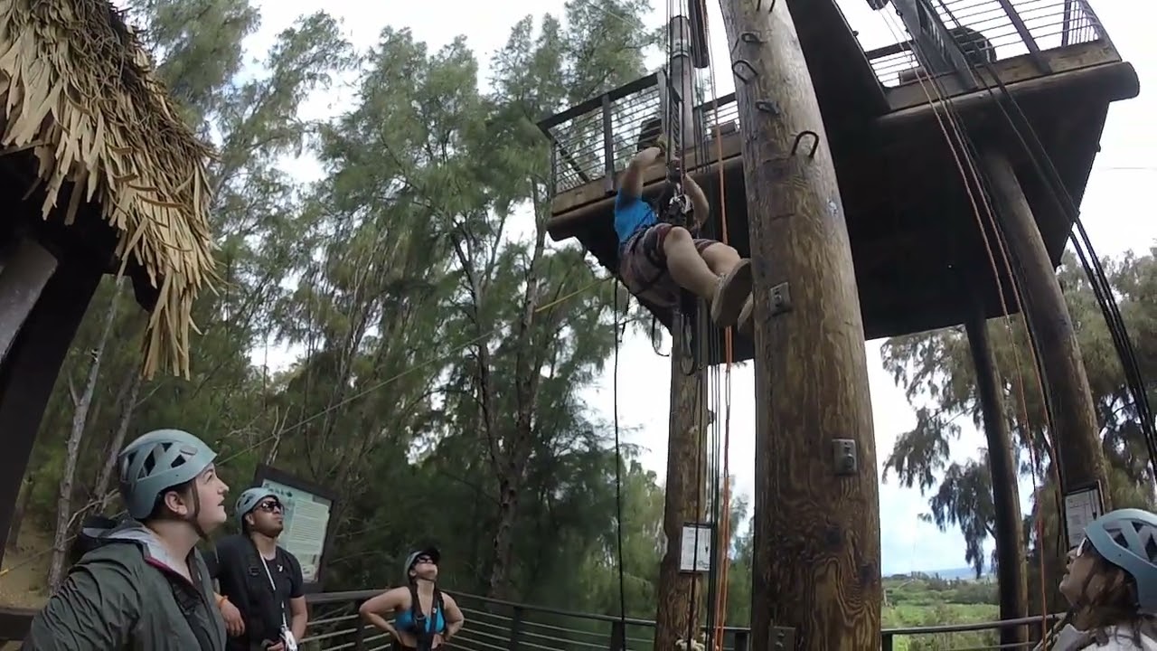 GOPRO Zipline in Hawaii - CLIMB Works Keana Farms - Zipline Tour