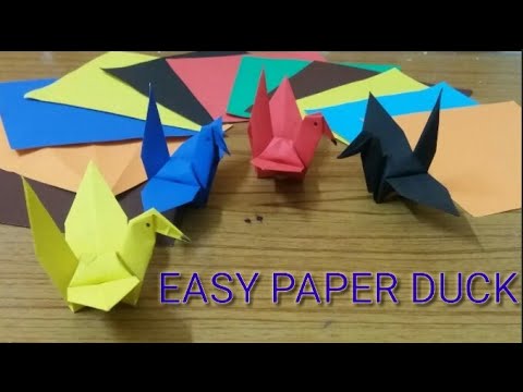 How to make an easy origami duck...! - YouTube