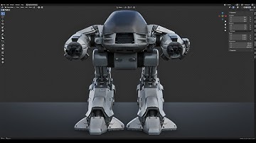 ED-209 rig test Robocop WIP - Blender (viewport realtime)
