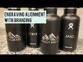 Co2 laser engraving alignment for tumblers with branding (one sided and two sided)