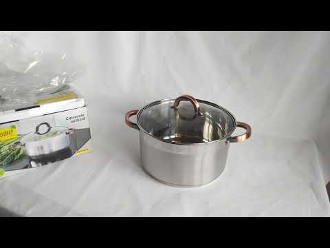 Кастрюля объём 7 литров Maestro MR 3518-26, обзор кастрюли с медными ручками, диаметром крышки 26 см Кастрюля объём 7 литров Maestro MR 3518-26, обзор кастрюли с медными ручками, диаметром крышки 26 см