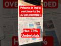 Prisons in India continue to be OVERCROWDED | Has 73% Undertrials #namansir #upsc ##ias