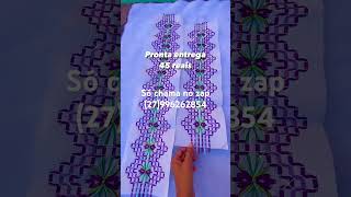 Vagonite de fitas para toalhas #bordadeiras #tutorial #artesanato #bordada #bordadeira