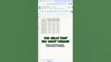 How to Merge Cells in Google Sheets