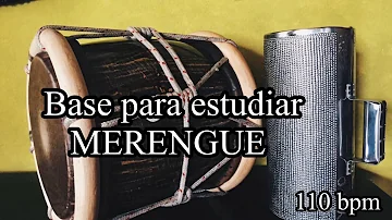 Base de Merengue lenta con Piano y bajo 110bpm | Estudia Conga, tambora y guira 1h y30 continua 2020