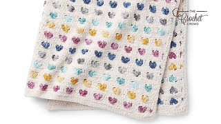 Easy Crochet Heart Stitch Baby Blanket