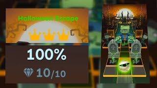 Rolling Sky Bonus lv.9 Halloween Escape 100% Clear - All Gems/Crowns | SHA