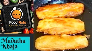 KHAJA SWEET |Crispy Khaja Sweet recipe |How to make Crispy Khaja sweet recipe in tamil |Foodrolls