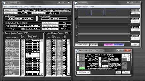 Pulse-Width Modulation Simulation for the PIC16F88
