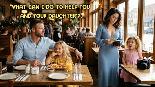 Poor Woman Tried to Leave Quietly — But Single Dad Saw Her Little Girl Staring at His Plate
