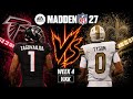 Falcons vs Saints Week 4 Simulation | Madden 27 Draft Rosters