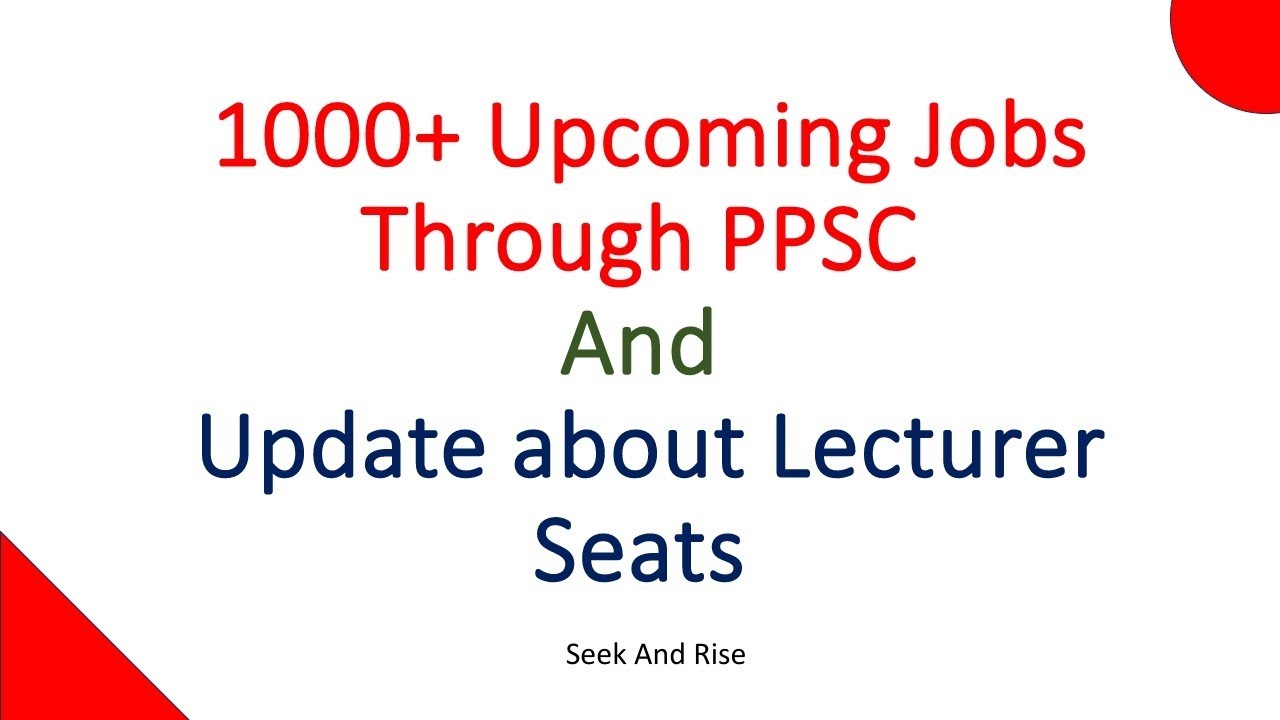 ppsc jobs 2023 1000+ New jobs lecturer jobs update. YouTube