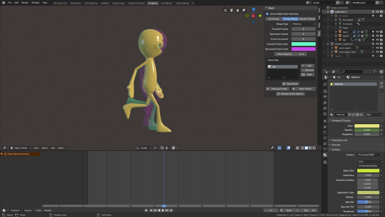 invadere flugt nær ved Slash - Add-on for Blender 2.8+ onion skinning animation workflow -  Released Scripts and Themes - Blender Artists Community