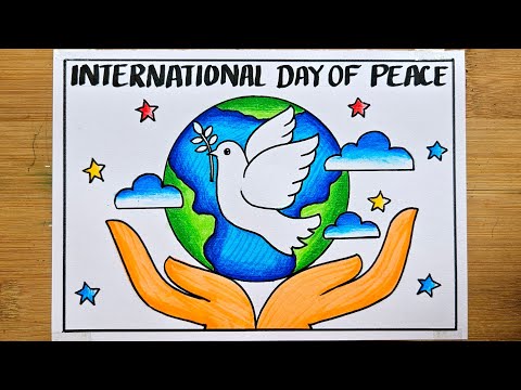International Day Of Peace Drawing/World Peace Day Poster Drawing/How To Draw Peace Day Drawing Easy